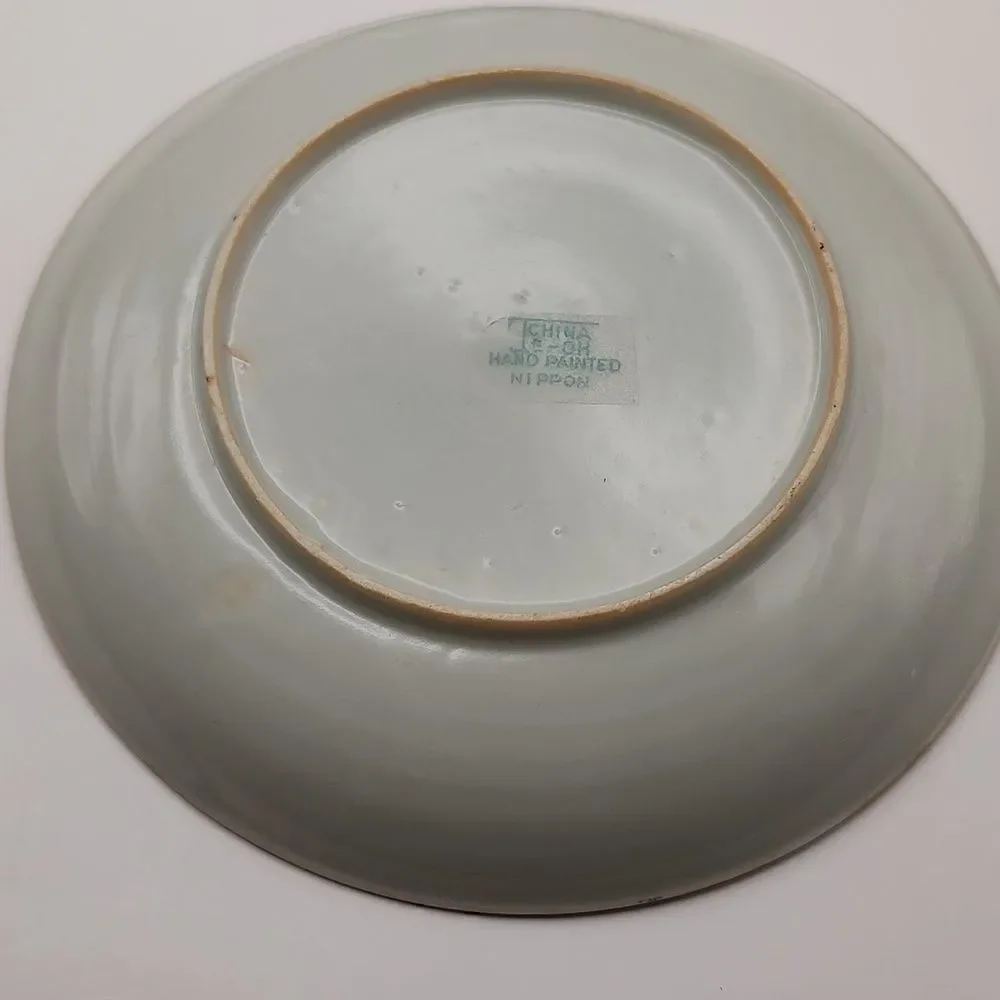 Antique Hand Painted Nippon Saucers Set of 6